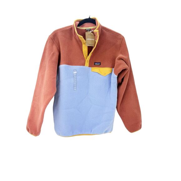 Patagonia Kids Lightweight Synch Snap-T Pullover Pale Periwinkle Size XL/14 NWT - Picture 2 of 10